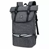 EverVanz Laptop-Rucksack, Wasserfester Wanderrucksack, Sporttasche mit Schuhfach, Leichter Tagesrucksack, Stylische Schultasche