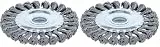 BGS 3986 | Scheibenbürste / Zopfrundbürste | Ø 125 mm | Bohrung 22,2 mm (Packung mit 2)