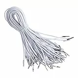 Supvox Elastische Gummibänder Mit Metall Widerhaken Verschluss Für Masken Basteln Und Nähen Stretch Band Für Maskenzubehör 28Cm Länge Weiß 100 Stück
