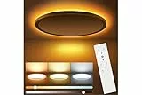 Oumida LED Deckenleuchte Dimmbar, 24W 2400LM Deckenlampe mit Fernbedienung/Nachtlicht, Ultra Dünn Rund LED Deckenleuchte Flach für Schlafzimmer, Kinderzimmer, Wohnzimmer, Badezimmer (30CM)