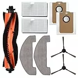 Staubsauger-Ersatzteil-Set passend für MONSGA MS1 MAX Roboter-Staubsauger, Staubsaugerzubehör passend für MONSGA MS1 MAX Roboter-Staubsauger, Hauptbürste, Wischtuch, Filter, Staubbeutel, Seitenbürste
