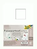 folia 8769/10 - Passepartoutkarten mit quadratischem Ausschnitt, weiß, DIN A6, 10 Karten und Kuverts - ideal zum kreativen Gestalten von Einladungen, Glückwunschkarten