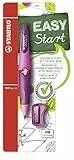 STABILO - Ergonomischer Druck-Bleistift für Rechtshänder - EASYergo 3.15 in pink/lila - inkl. 1 dicken Mine - Härtegrad HB & Spitzer - Blister