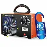 Ozongenerator 60000mg/h Ozongerät - Ozon Luftreiniger,120-Minuten-Timer,Mit Temperatur- und Feuchtigkeitsanzeige,Ozonisator Industrieller O3 für Auto Wohnung Hotels Küche und Haustiergerüche
