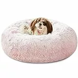 Western Home Hundebett Run, Katzenbett Flauschig, Hundekissen Kleine Hunde,Hundebett Waschbar,Hundekorb,Katzenkorb Zum Schlafen 70 cm,Rosa