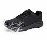 ZIGSAM Kochschuhe Herren rutschfest Arbeitsschuhe Damen Leichte Bequeme KüChenschuhe Wasserdicht Mit Luftkissen Ohne Stahlkappe, Schwarz 43EU