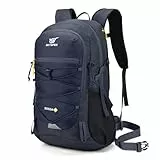 SKYSPER Wanderrucksack 25L, Klein Rucksack mit Rückenbelüftung aus atmungsaktivem 3D Air Mesh Tagesrucksäcke mit Regenschutz für Wandern Outdoor