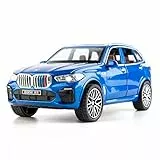 TGRCM-CZ 1/32 X5 SUV Modellauto Spielzeug, Druckguss Legierung Pull Back Auto Modell mit Licht und Sound Spielzeugfahrzeuge für Kinder Blau