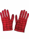 Rubie's Offizielles Kostümzubehör Spidermans Handschuhe, für Kinder, Einheitsgröße, rot Halloween, Für 5–8 Jahre