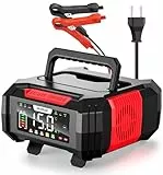 NEXPEAK NC315 15A Autobatterie Ladegerät, 12V 24V LiFePO4 Blei-Säure Tragbares Autobatterieladegerät 9-stufiges Intelligentes Batterieladegerät für Auto, LKW, Motorrad, Rasenmäher, Boot, Marine