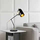 ELINKUME Industrielle Schreibtisch lampe zum Lesen,moderne Metall 3 Farbe Task Lampe,23.6' schwarze Schreibtisch Light,kleine Nachttisch E26 Lampe für Home Office,Schlafzimmer,Studie(Ohne Glühbirnen)