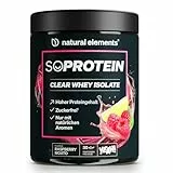 natural elements SoProtein Clear Whey Isolate – Raspberry Mojito Geschmack – 600g Proteinpulver – 24g Protein – erfrischender Protein-Shake, optimal löslich – in Deutschland entwickelt & laborgeprüft
