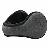 Dwenarry Ohrenwärmer Herren & DamenWinter Warme Ohrenschützer Verstellbar Ohrwärmer Grau Fleece Earmuffs 1 Stücke