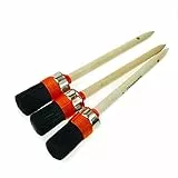 ROTIX-93714 3 Stück Maler Ringpinsel Ø 35 mm | Größe 8 | Rundpinsel Lackierpinselschwarze Borste