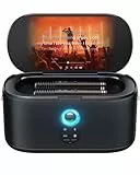 Ikarao Karaoke-Maschine mit integriertem Bildschirmdisplay, Bluetooth, kabellosen Mikrofonen & Partylicht - Perfekt für Kinder, Erwachsene & Outdoor-Aktivitäten（Shell S1）