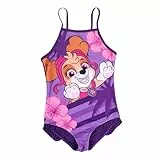 United Labels Paw Patrol Badeanzug für Mädchen, Skye, Lila, 122-128, Schwimmanzug Kinder, Schwimmkleidung