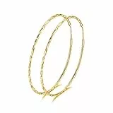 VONALA 925 Sterling Silber Kreis Endless Creolen Ohrringe für Frauen Damen 20mm Golden
