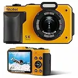 Rollei Sportsline 64 Pro Unterwasserkamera 5K 64MP Digitalkamera wasserdichte Unterwasser Kamera mit Sony 21MP Sensor 18X Digitalzoom EIS Bildstabilisierung Unterwasserkamera-Digitalkamera-Kamera
