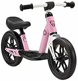 BIKESTAR Extra leichtes Kinder Laufrad mit Trittbrett für Jungen, Mädchen ab 2-3 Jahre | 10 Zoll Lauflernrad Eco Classic | Pink
