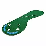 PGA TOUR Three Hole Putting Mat-3 X 9 Feet Golf Matte, Blue, 92LX22HX22W cm