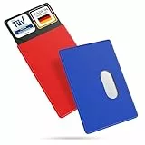 BE-HOLD 2 Stück RFID-Blocker-Scheckkartenhüllen – Hart-PVC Schutzhüllen für Sicherheit gegen Datendiebstahl – NFC Kartenhülle für Kreditkarten, EC-Karten, Bankkarten mit Daumenloch – TÜV-geprüft