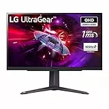 LG Electronics 27GR75Q-B UltraGear Gaming Monitor 27' (68,5 cm), 2.560 x 1.440, 16:9, WQHD 1440p, 99% sRGB, HDR10, 165 Hz, 1 ms GtG - Schwarz