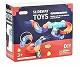 Badespielzeug für Kinder, Badewannenspielzeug ab 3 4 5 6 Jahre, DIY Kugelbahn Badewannen Spielzeug Wasserspielzeug Kinder, Badespielzeug mit Saugnäpfe, Badespaß Geschenk Mädchen Junge ab 3 (34 Stück)