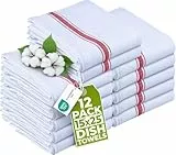 Utopia Towels 200GSM Küchentücher [12er Pack - 38 x 64 cm] Geschirrtücher aus 100% Baumwolle super saugfähig Maschinenwaschbare Geschirrhandtücher (Rot)