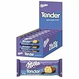 Milka Tender Milch – Biskuit-Rolle mit feiner Milchcrème-Füllung, umhüllt von Alpenmilch-Schokolade – 21 x 37g