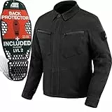 SHIMA Giro Jacket Motorrad Jacke Herren mit Protektoren AirForce Rückenprotektor Motorradjacke Schulter Protektor Ellbogen Textiljacke Stretch Schutzjacken Protektorenjacke (Männer, Schwarz, XXL)