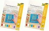 folia 70251 - Flechtpapier Set, 24 Flechtbögen DIN A4, inklusive 300 Flechtstreifen, 8 farbig sortiert, Bunt (Packung mit 2)