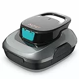 AIPER Kabelloser Poolroboter, Poolsauger Akku mit 90 Min Laufzeit, Doppelantrieb & Selbstparkfunktion, Idealer Poolreiniger für Flachbodenpools bis 80 m²