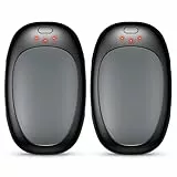 Jonwall Handwärmer Wiederaufladbar 2er-Pack, Elektrisch Wiederverwendbar USB-Handwärmer, Tragbarer Taschenwärmer mit 3 Wärmestufen, Tolles Warmes Geschenk für Männer Frauen Camping Golf (Grau)