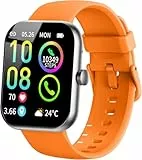 Jugeman Smartwatch Herren Damen, 1,96' HD Touch Fitnessuhr Damen mit Telefonfunktion, Smart Watch Fitness Tracker mit Pulsmesser Schlafmonitor Schrittzähler, 113+ Sportmodi IP68 Wasserdicht Sport Uhr
