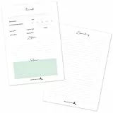 CreativeRobin A5 Rezeptblock mit 50 Rezeptblättern | Vorder- und Rückseite