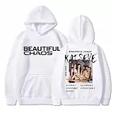 Generisch Mengmiao K-Katseye Y2K Hoodie Damen Herren Kapuzenpullover Beautiful Chaos Tour Style Sweatshirt K-Pop Retro Streetwear Unisex