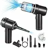 URAQT Handstaubsauger, 9000 Pa Leistungsstarker Handstaubsauger Akku, 3 in 1 Staubsauger, USB Wiederaufladbarer Mini Staubsauger Für Auto, Haus & Tierhaar Reinigung (Basismodell-Schwarz)