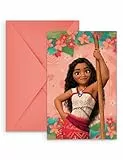 Procos 6 Einladungen Vaiana 2 – Rosa