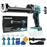 LADAMI Akku-Kartuschenpresse Kompatibel mit Makita 18V, für Einhell Akku 、für Bosch Akku 、mit LED Licht 4 Geschwindigkeiten einstellbar, Elektrische Silikonpistole Akku für 300ml Kartuschen(Ohne Akku)
