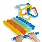 alldoro 60332 Flexi Pop Tubes, 5er Set, ausziehbares Fidget Spielzeug von 21-73 cm, buntes Motorikspielzeug ab 3 Jahren