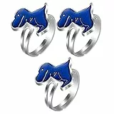 SOIMISS 3 Stück Temperatur Farbwechsel Dinosaurier Kinder Ringe Stimmungsringe Chic Finger Ringe Spielzeug Kostüm Zubehör