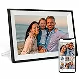 Humblestead Digitaler Bilderrahmen 10,1 Zoll 32GB WiFi Elektronischer Bilderrahmen 1280x800 HD intelligenter Touchscreen, Automatische Drehung, mühelose Fernkonfiguration über die AiMOR-App, Weiß
