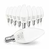 Mastery Mart E14 Glühbirne Warmweiss, E14 Led Glühbirne Nicht Dimmbar Led Lampe 2700k Ersetzt 40W Halogenlampe Leuchtmittel Kerzenform Retro Decorative Filament Led Schraublampen 10er-Pack