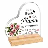 XIANNVXI Geschenke für Mama, Geburtstagsgeschenk für Mama Geschenk, Beste Mutter Geschenk Tochter Sohn, Heimat Dekoration aus Acryl, Muttertag Geschenk für Mütter