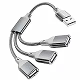 XGMATT USB Splitter Kabel 0.3M,USB Y Splitter Adapter 3 USB 2.0 Netzkabe lweiterung für MacBook, Mac Pro/Mini, iMac, PS4, Surface Pro, XPS, PC, Flash-Laufwerk, Samsung More.