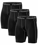 Roadbox 3er Pack Herren Kompressionsshorts, Schnelltrocknendes Baselayer Unterhose Tights Kurz Hose Laufunterwäsche L 3er Pack: Schwarz, Schwarz, Schwarz
