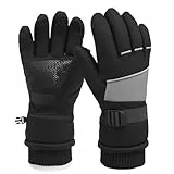 PAABOW Handschuhe Herren Damen,Winterhandschuhe,wasserdichte Warme Touchscreen Handschuhe Winter,Skihandschuhe Fahrradhandschuhe für Reiten Laufen Motorrad Wandern Radfahren (S)