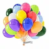BIO Luftballons Geburtstag [50 Stück] Metallic • MADE IN EU • Nachhaltige Bio Ballons • 100% Naturlatex • Regional hergestellt, kompostierbar Bunte Luftballon • Luftballons Geburtstag Party, Hochzeit