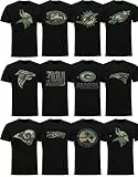 New Era Los Angeles Rams T-Shirt - Camo Logo Tee - Black - 3XL