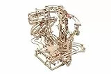 UGEARS Holz Marble Run Chain Hoist - Mechanische 3D Holzpuzzle für Erwachsene, DIY Modellbausatz für Erwachsene, Einzigartige Puzzle - 3D Puzzle Murmelspiel Geschenke - 400 Stücke